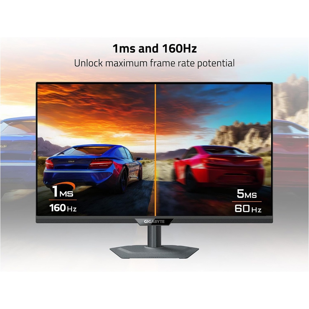 Gigabyte G27U 27" Dual Mode IPS 4K UHD 160Hz, FHD 320Hz 1ms Gaming Monitor With AMD FreeSync Premium, VESA DisplayHDR 400