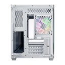 FSP S380 ATX Mid Tower 3D Curved Front & Left Side Tempered Glass Case With 3 ARGB Fans - White