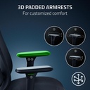 Razer Fujin Mesh Ergonomic Gaming Chair With 136 degree Recline, Adjustable Lumbar, High Seat Height, Padded Armrests Ultra-Durable - Black
