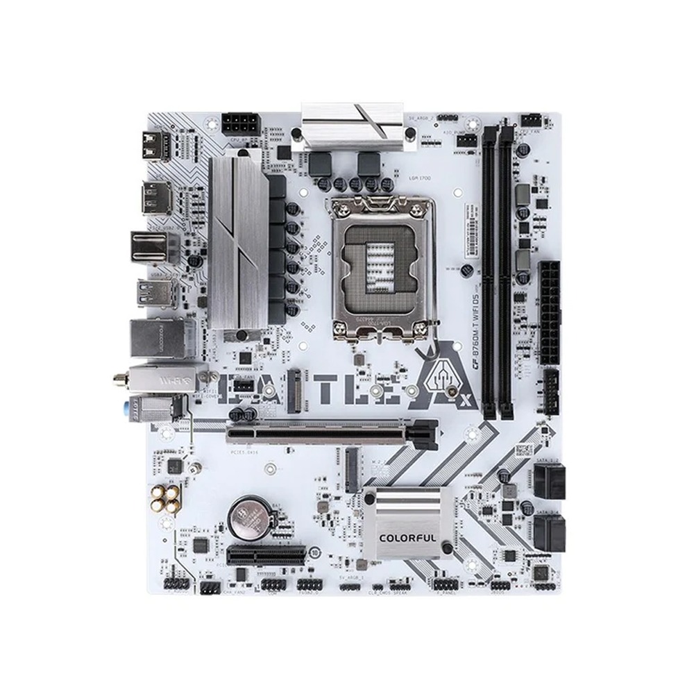 Colorful BATTLE-AX Intel B760M-T WIFI D5 V20A DDR5 M-ATX Gaming Motherboard - White
