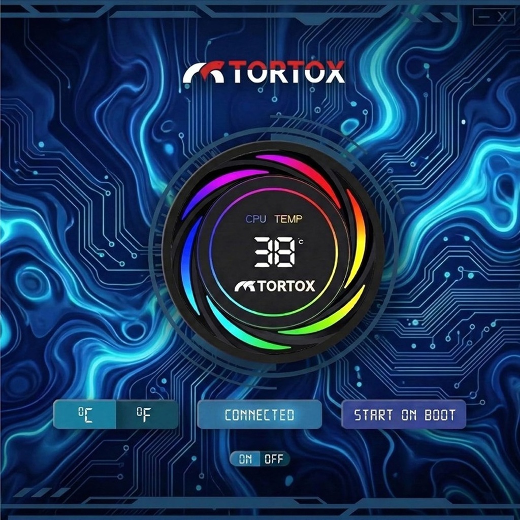 Tortox Nextgen Nivora High Performance 360mm RGB Liquid CPU Cooler -Black
