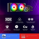 Tortox Nextgen Nivora High Performance 240mm RGB Liquid CPU Cooler -White