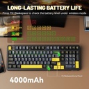 Attack Shark X98 Wired+2.4G & BT Tri-Mode Switch RGB Keyboard - Star Black + StrawBerry Switch