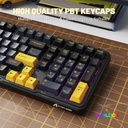 Attack Shark X98 Wired+2.4G & BT Tri-Mode Switch RGB Keyboard - Star Black + StrawBerry Switch