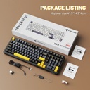 Attack Shark X98 Wired+2.4G & BT Tri-Mode Switch RGB Keyboard - Star Black + StrawBerry Switch