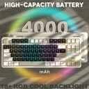 Attack Shark X87 RGB Wired+2.4G & BT Tri-Mode Switch Keybaord RGB backLit, Macro Programmable - Cheez White + Strawberry Swtich