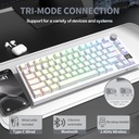 ATTACK SHARK X820 Ultra RGB Tri-Mode Mechanical Keyboard - White Contours + Shark Switch