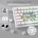 ATTACK SHARK X820 Ultra RGB Tri-Mode Mechanical Keyboard - White Contours + Shark Switch