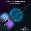 Attack Shark X5 RGB Wired+2.4Gz & BT Connection, Light Weight Design, Ergonomic Design 4000DPI Adustment - Black