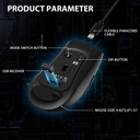 Attack Shark X5 RGB Wired+2.4Gz & BT Connection, Light Weight Design, Ergonomic Design 4000DPI Adustment - Black