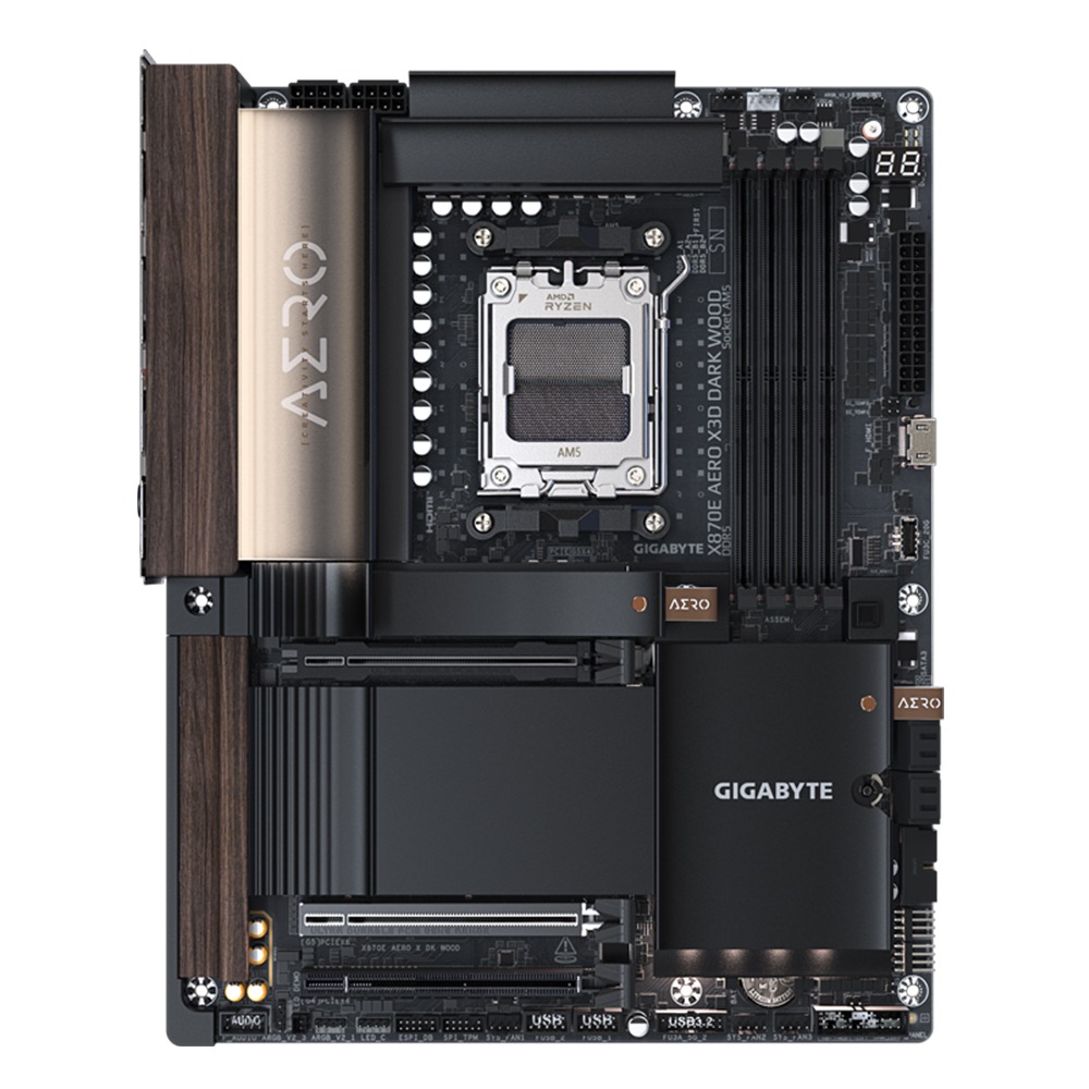 Gigabyte AMD X870E Aero X3D Dark Wood WIFI7 DDR5 MotherBoard