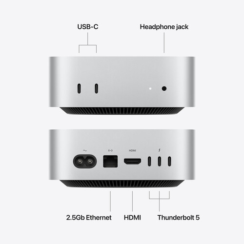 Apple Mac Mini M5 Pro Chip 18-Core CPU 20-Core GPU 64GB RAM 2TB SSD -Silver