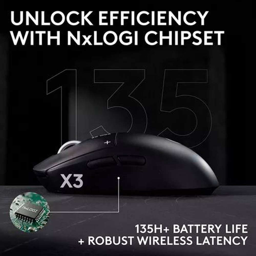 Logitech PRO X3 SuperStrike LIGHTSPEED Wireless Gaming Mouse -Midnight Black