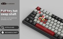 MageGee SKY81 Wired Mechanical Hot-Swappable Gaming Keyboard, Red Switch, 83 Keys Anti-Ghosting, 3-Color Combination Keycaps, 1.6m Cable Length, Ice Blue Lighting, ENG Layout, USB, Black/Gray | SKY81 
