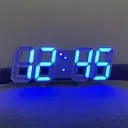 3D Digital Alarm Clock: Modern LED Wall Clock with 3 Auto Brightness Levels, Snooze Function, Night Light, Date & Temperature Display (Multiple Colors) 