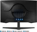 Samsung Odyssey G5 G55C Curved Monitor, 27" QHD VA Display, 165Hz Refresh Rate, 1ms (MPRT) Response Time, 1000R Curvature, AMD FreeSync Technology, Black | LS27CG552EMXUE 