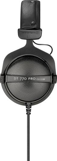 Beyerdynamic DT 770 PRO Ohm Studio Headphone 250 OHM, Single-Sided Cable, Robust Spring Steel Headband, Gold Plated Mini Stereo Jack, Black | DT 770 