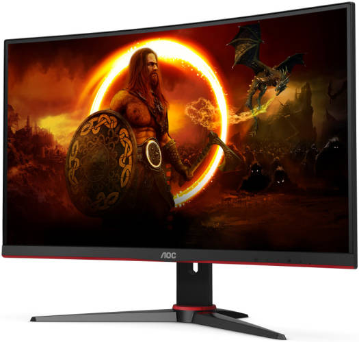 AOC C27G2Z Gaming Curved Monitor, 27" FHD VA Display, 240Hz Refresh Rate, 0.5ms MPRT Response Time, FreeSync Premium Technology, 1500R Curvature, G-Menu Function, Black | C27G2Z
