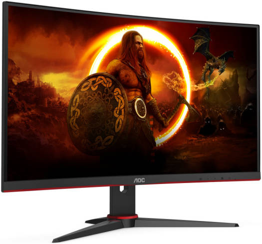 AOC C27G2Z Gaming Curved Monitor, 27" FHD VA Display, 240Hz Refresh Rate, 0.5ms MPRT Response Time, FreeSync Premium Technology, 1500R Curvature, G-Menu Function, Black | C27G2Z