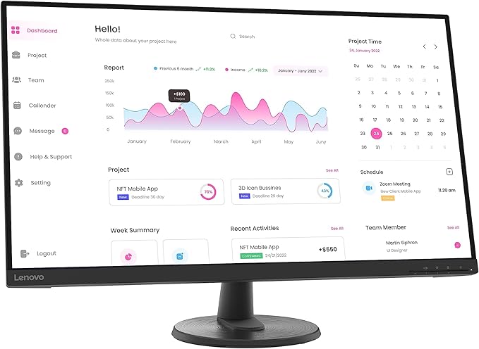 Lenovo D32-40(C22320FD0) 32 Inch PC Monitor | FHD, 1080p, 60Hz, 5ms, HDMI, DP 