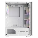 PC Case SHARX STRIKER ARGB - ATX PC Case With Front Mesh Panel, 4 x 120mm Pre-Installed Fans Model S-200,WHITE 