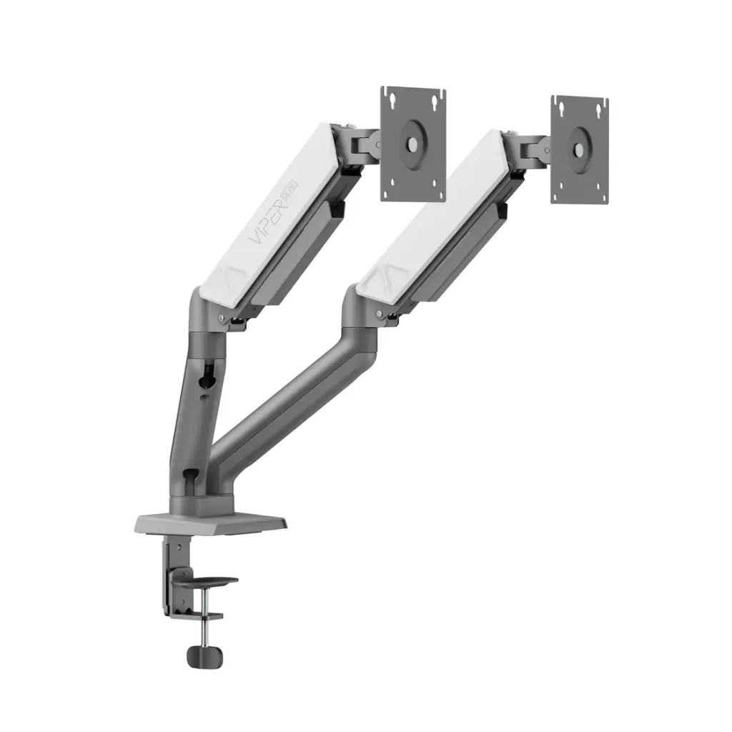 Sades Viper SA-MS01 Dual Monitor Mount Arm (Max size 32"/9KG Per ARM) - White 