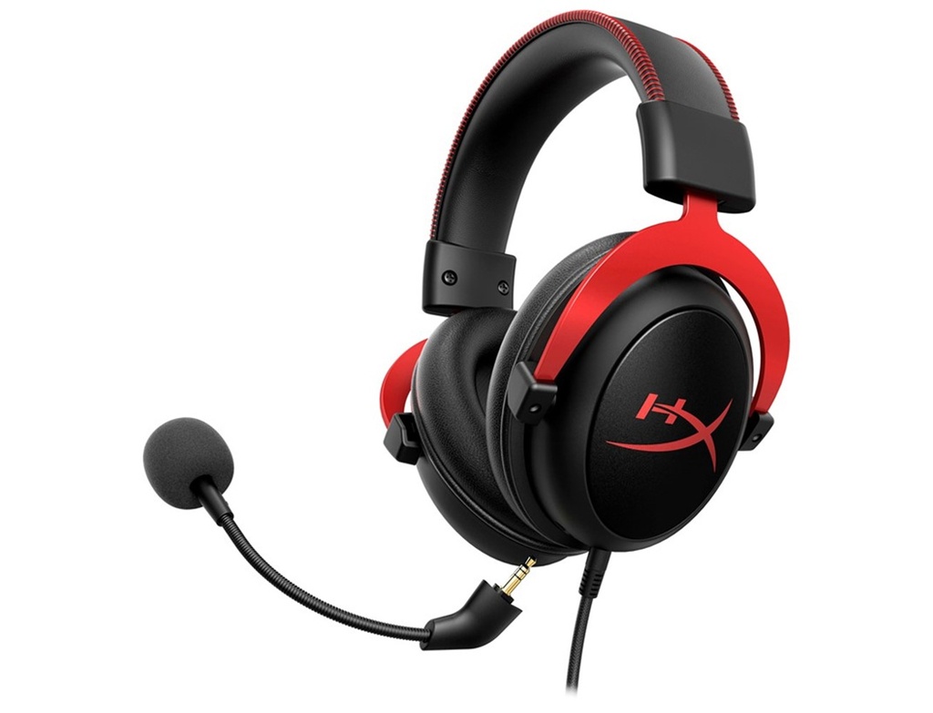 HyperX Cloud II, 7.1 Surround Sound Wired Gaming Headset for PC, PS5, PS4, Xbox One, Switch - Red