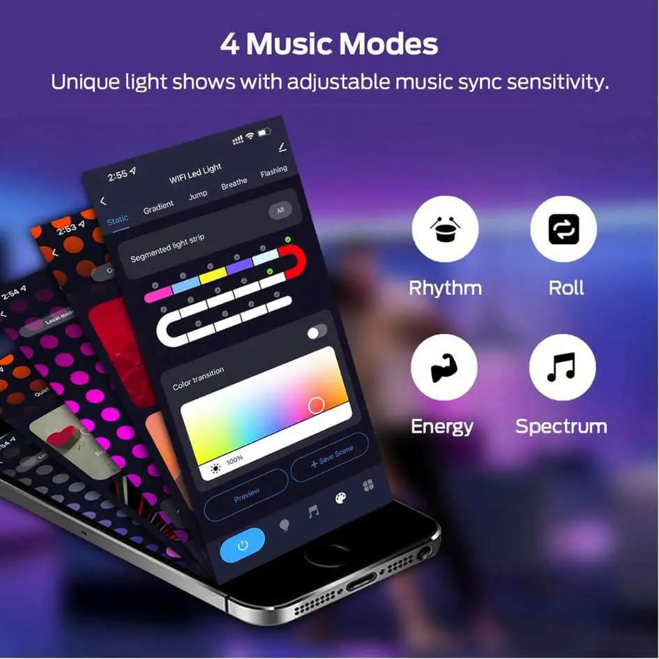 Hexagon Smart Gaming Light 6pcs LXQG01 (1).webp