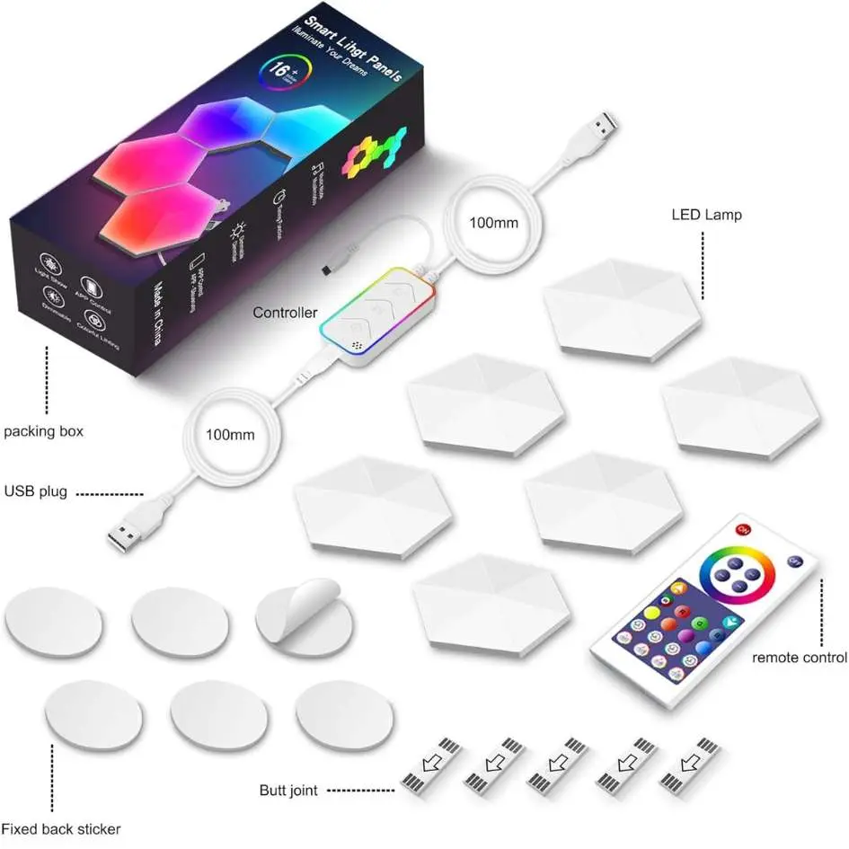 Hexagon Smart Gaming Light 6pcs LXQG01 (2).webp