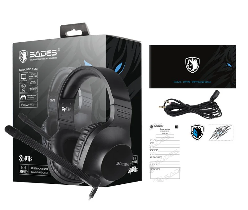 SADES Spirits Gaming Headset - Black 