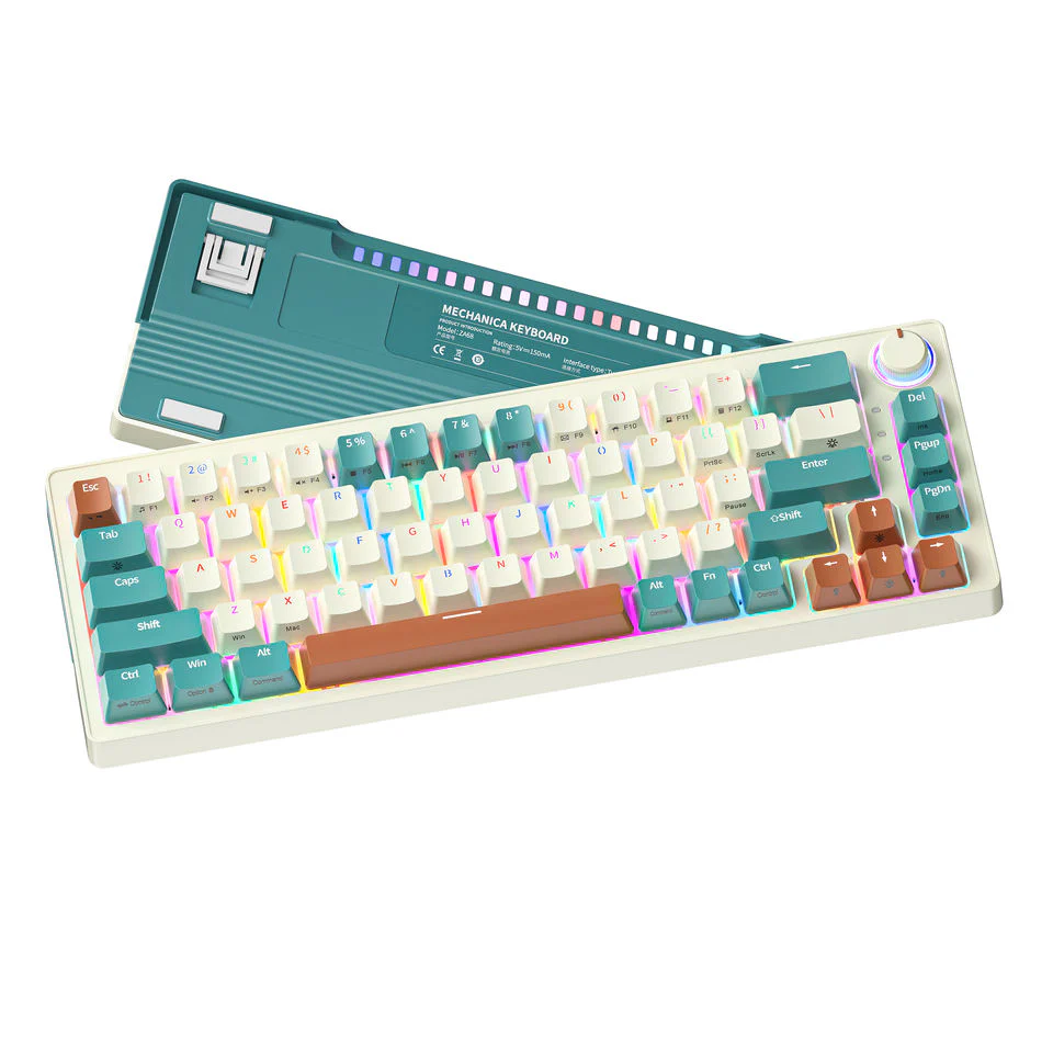 [ZZW0N] ZIFRIEND ZA68 Wired Mechanical Keyboard PBT RGB Hot Swappable 65% 60% 80% TKL Gaming Keyboards