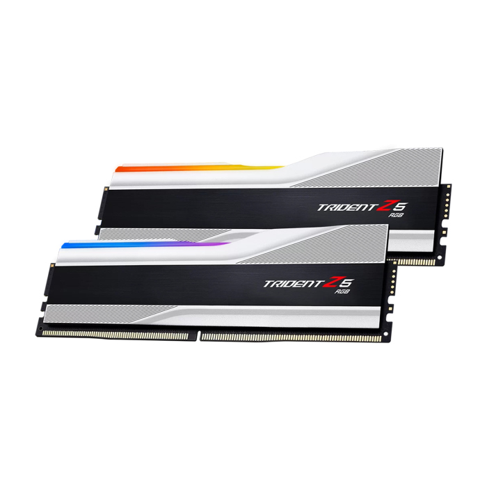 [GTZ0U] G.Skill Trident Z5 RGB 32GB (2x16GB) DDR5 6000MHz CL40 Desktop Memory Kit - Metallic Silver (مستعمل)