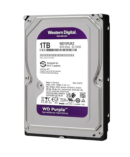 [WDW4U] Western Digital WD Purple 1TB Surveillance Hard Drive (WD10PURZ)