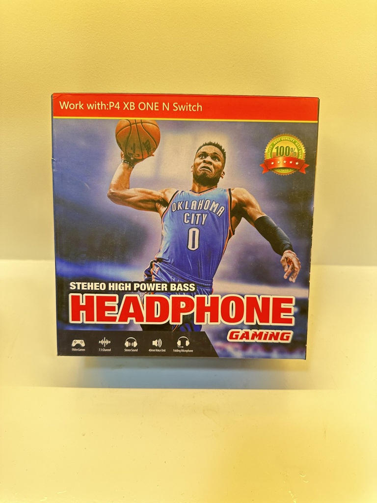 [GHF0U] GAMING HEADPHONE FOR PS4 XBOX ONE NINTENDO SWITCH ZWART/BLAUW | NIEUW (مستعمل)