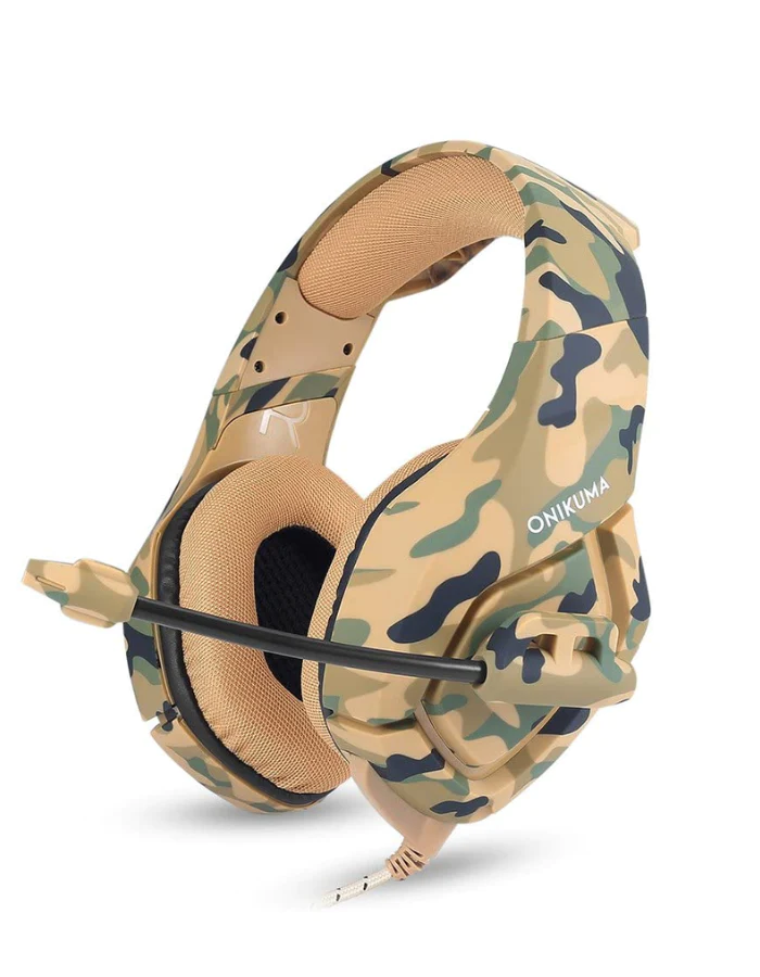 [OKP1N] ONIKUMA K1B Pro USB/3.5mm Wired RGB 3D Surround Gaming Headset with Mic - Army Green