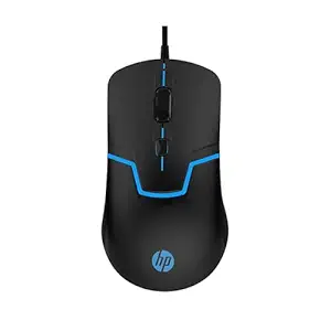 HP M100 USB Wired Gaming Optical Mouse with LED Backlight and Adjustable 1000/1600 DPI Settings