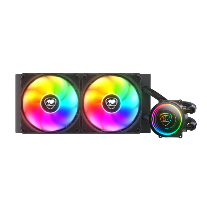 [CPE6U] Cougar Poseidon Elite ARGB 240 AIO Liquid Cooler - Black (مستعمل)