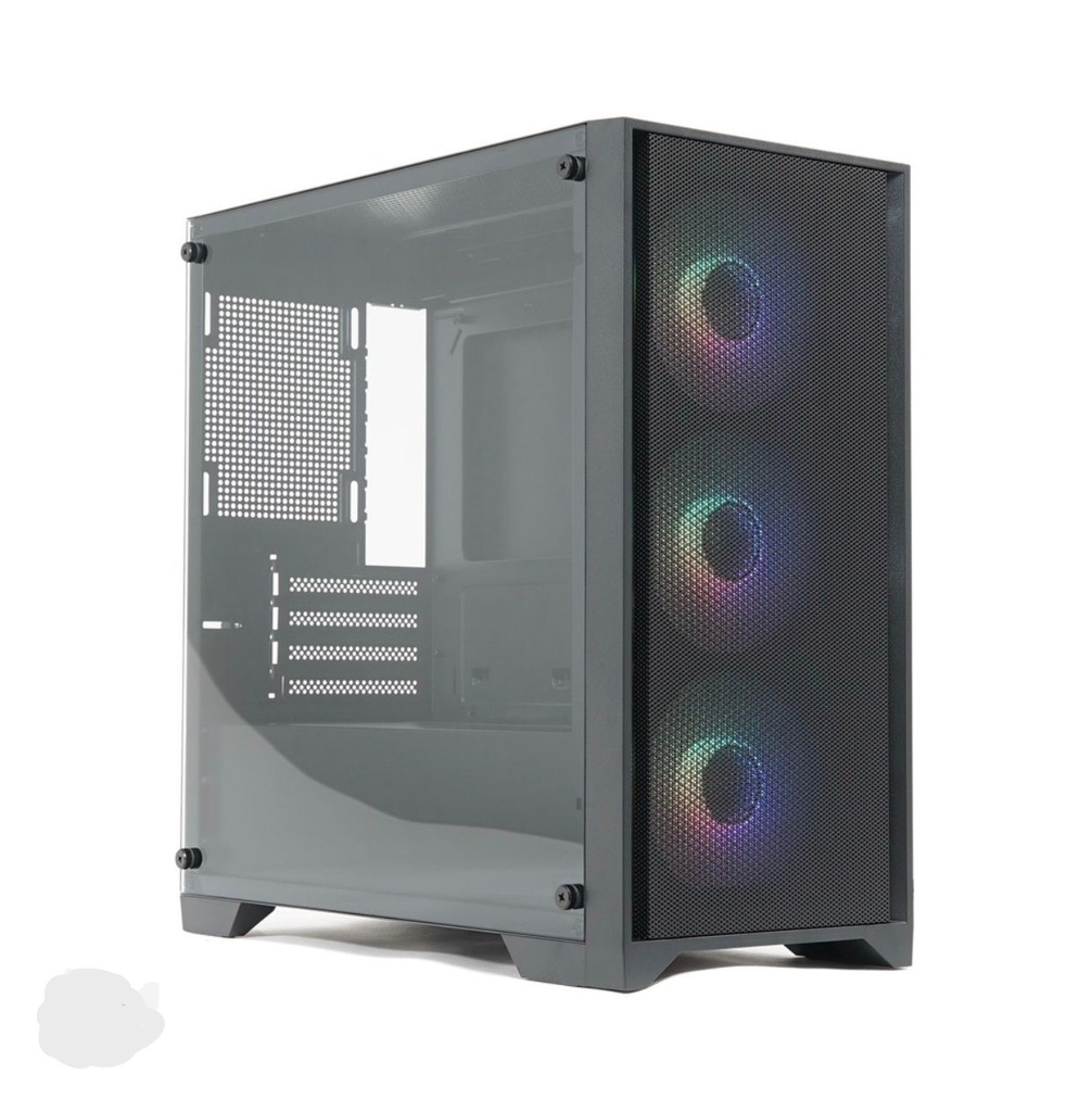 [PGC4N] PC Gaming Case G-PRO - Balck 4 Fans RGB Tempered Glass Made Tower