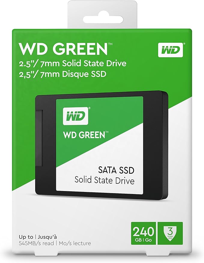 [WD20N] Western Digital 240GB WD Green Internal PC SSD Solid State Drive - SATA III 6 Gb/s, 2.5"/7mm, Up to 550 MB/s