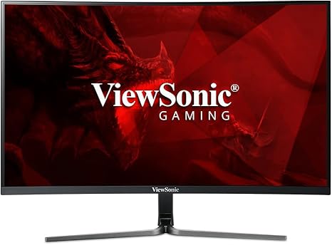 [VV22U] ViewSonic VX2758-C-MH 27 Inch FHD1080p  Curved 144Hz Gaming Monitor with FreeSync Premium Eye Care HDMI and VGA (مستعمل)