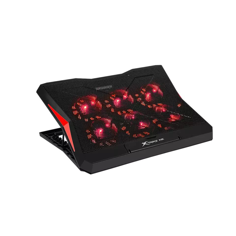 XTRIKE ME FN811 Laptop Cooling Pad Stand – 6 x RED Led Fans – 2 USB Ports – Support UP 17 Inch
