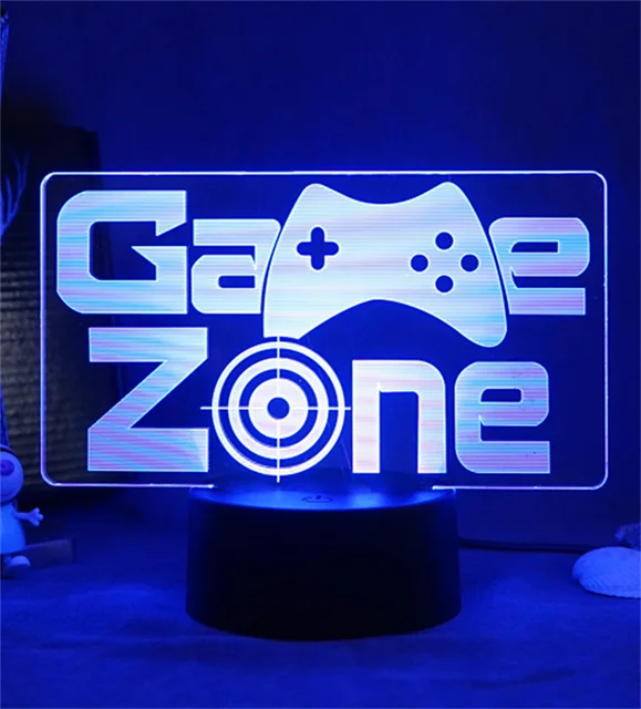 Light 3D night Game Zone Logo