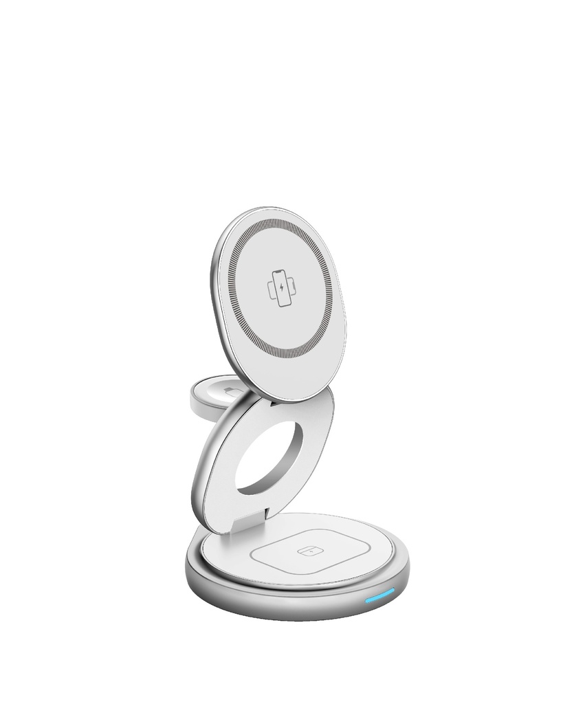 [WC30U] Wireless Charging 3 in 1 360° Rotation Magnetic Station - W27 (مستعمل)