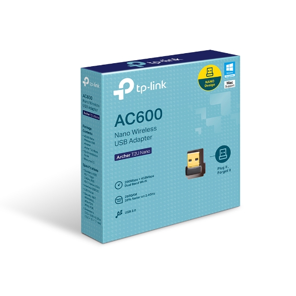 [TLANU] TP Link AC600 Nano Wireless USB Adapter - Archer T2U Nano (Used)