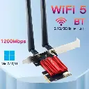 WiFi 5 PCI-E Wireless Adapter Network Card AC1200 Dual Band 2.4G/5GHz 802.11AC For Bluetooth 4.0 Desktop Laptop Windows 10 