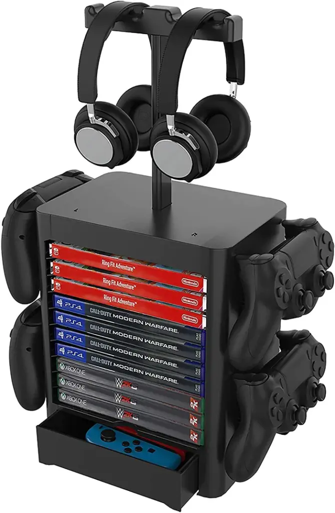[JMG0U] JYS Multifunctional Game Storage Tower - Black (مستعمل)