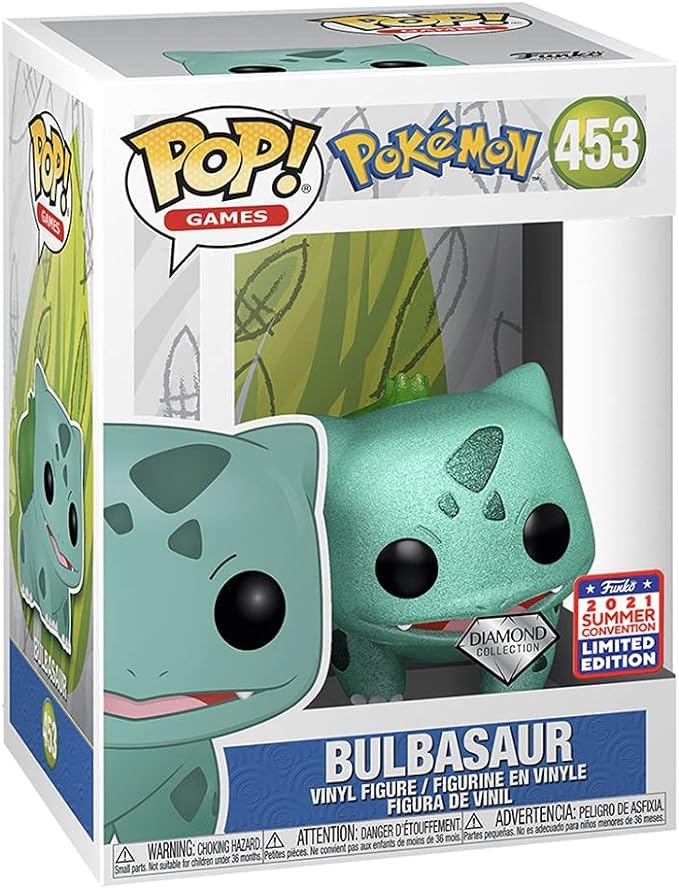Funko POP! Games Pokemon 453 Bulbasaur Diamond 2021 Summer Convention