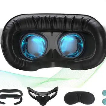 [PLR0N] PU Leather Replacement Widen 3D Shaped Facial Interface Bracket Accessories For Oculus Quest 2 Breathable Sweat Guard Face Pad