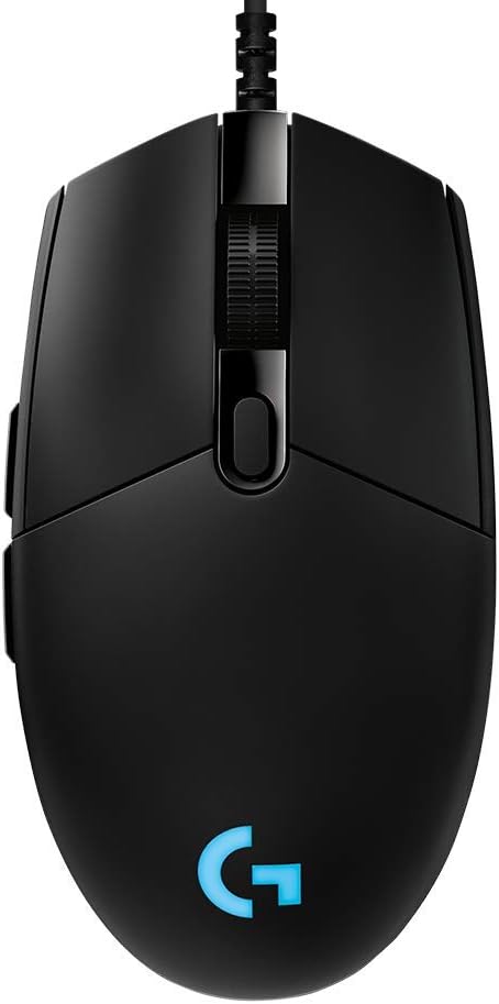 [LGPKU] Logitech G PRO Hero Wired Gaming Mouse, 12000 DPI, RGB Lightning, Ultra Lightweight, 6 Programmable Buttons, On-Board Memory, Compatible with PC/Mac - Black (Used)