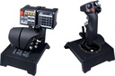 Saitek X65F Pro Flight Control System Joystick Wired for PC Dual Throttle Control 7 Buttons Black 
